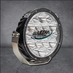 Ultra Vision Nitro Maxx 140 watt LED Driving Lights - pair with wiring harness and security screws.